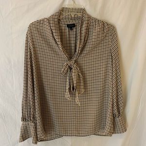 Who What Wear houndstooth blouse